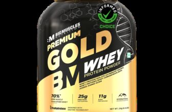 BIGMUSCLES NUTRITION Premium Gold Whey | 25g Protein Per Serving, 0g Sugar,5.5g BCAA Whey Protein(2 kg, Chocolate Brownie)