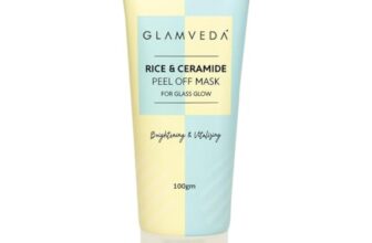 Glamveda Rice & Ceramide Korean Glass Skin Peel-Off Mask | Brightening & Anti-Aging Face Mask | Removes Dead Skin | 100g