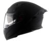 Axor Apex Solid ISI ECE DOT Certified Matt Black Full Face Dual Visor Helmet for Men and Women with Pinlock Fitted Outer Clear Visor and Inner Smoke Sun Visor Dull Black(L)