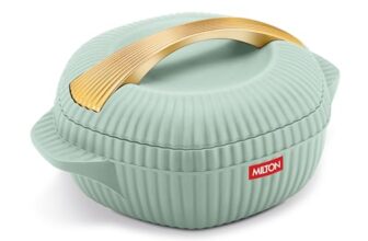 MILTON plastic Oyster 1500 PU Insulated Casserole, 1275 ml, Light Green, BPA Free, Food Grade, Hot and Cold, Easy to Carry, Easy to Store, Chapati, Roti, Curd Maker