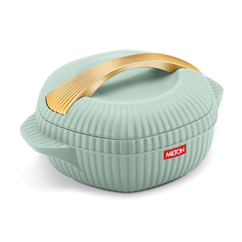 MILTON Plastic Oyster 1500 PU Insulated Casserole, 1275 ml, Taupe, BPA Free, Food Grade, Hot and Cold, Easy to Carry, Easy to Store, Chapati, Roti, Curd Maker