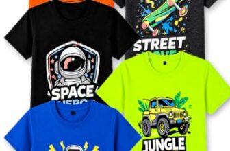 T2F Boy’s Solid Regular Fit T-Shirt (BYS-TSRT-24_Multicolor 1 3-4 Years)