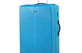 ACEPACK GLX 78 cms Teal Hard Sided Check-in Size Luggage Trolley Bag for Travel Suitcase with 8 Spinner Wheels for Men and Women