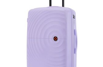 Nasher Miles Polypropylene Spinner Seattle Hard-Sided Check-in Luggage 24 inch | 65cm | 8 Wheels Medium Trolley Bag for Travel | Suitcase (Pastel Purple)