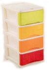 Nayasa Rainbow Tuckins No. 24| Multi-Compartment Plastic Drawers | Storage Organizer | Multipurpose Plastic Modular Storage Organizer Box | 39.3 X 29.6 X 61.4 cm | Multicolor