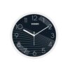 Amazon Brand – Solimo 11-Inch Classic & Modern and Stylish Silent Movement Wall Clock – White & Blue – Analog, Plastic