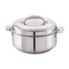 CELLO Maxima Insulated Casserole Hot Pot For Kitchen 2000 ml Silver | Easy to Serve Lightweight Outdoor Safe Keeps Food Hot and Warm Airtight Insulated Casserole Hot Pot Pack Set For Roti Rice Biryani