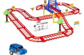 Amazon Brand – Jam & Honey Avengers-Themed Car Track Small Set | DIY Loop Race Track with Cars | 360° Racing Fun | Safe & Durable | BIS Certified