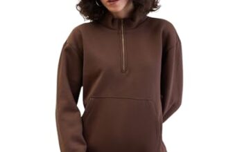Dark Brown Fleece Front Zipper Sweatshirt