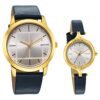 Sonata Quartz Analog Silver Dial Leather Strap Watch for Couple-NS7712587040YL01P