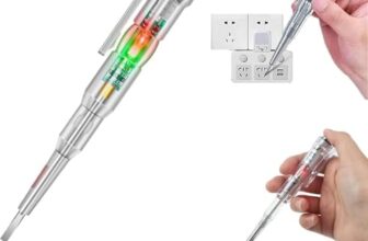 Electrical Tester Pen with Dual Color LED Indication, Transparent Compact Voltage Test Screwdriver with Pocket Clip for Socket, Wire, Switchboard and Basic Household Electrical Checks