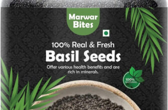 Marwar Bites Basil Seeds | Sabja Seeds | Tukmaria Seeds | Seeds For Eating | Falooda Seeds | Basil Seeds(500 g)