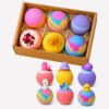 Seychelles Bubble Bath Bombs with Surprise toy Inside,100 gm each (Pack of 6) SLS Free, Gives Rich Foam & Bubbles, Free from Heavy Residues