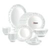 Treo by Milton Opalware Aurelia Murel Dinner Set of 27 | Serving for 6 | Microwave & Dishwasher Safe | Bone-Ash Free | Tempered Toughness | Plates & Bowls | Crockery Set for Dining & Gifting