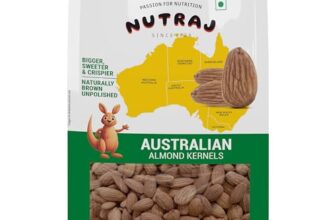 Nutraj Australian Almonds (Badam Giri) 1 kg Pouch – Whole | Dry Fruits and Nuts