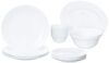 Larah by Borosil Fluted Series Snow Opalware Dinner Set | 21 Piece for Family of 6 | Microwave & Dishwasher Safe | Bone-Ash Free | Crockery Set for Dining & Gifting | Plates & Bowls | White