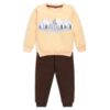 LuvLap Baby Girls Full Sleeve Sweatshirt & Pyjama Set Pack Of 1, Cotton Rich Fleece, Mango, M (3 to 6 Months)