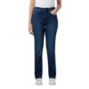 Women Blue High Waist Straight Fit Powerflex Jeans