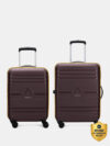 ARISTOCRAT Airstop Pro 2 (Small 55cm Medium 65cm) Suitcase Cabin & Check-in Set 4 Wheels – 25 Inch