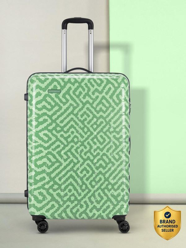 ARISTOCRAT Bravo Check-In Luggage -75Cm,Maroon, Printed Hardcase, 8 Wheels, 5 Year Warranty Check-in Suitcase 8 Wheels – 29 Inch