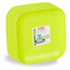 Décor EcoLite Bamboo Dinner Plates | Non Toxic Reusable Dishwasher Safe Dinner Plates | Eco-Friendly Large Size Dinnerware Gift Set – Set of 6, Lime