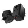 GM G+ 35W TravelSmart with LED Display | All-in-One International Travel Adapter for US, UK, EU, AU | 5-in-1 Multiplug with Multiple Charging Ports | Shows the Charging Wattage of Device’s Power Usage