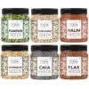 LILA DRY FRUITS Seeds Combo Pack Chia Flax Halim Pumpkin Sunflower Watermelon Seeds (100 g x 6) Premium All-In-One Seeds Combo Value pack | Perfect for Gifting