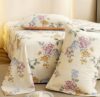 VAS COLLECTIONS King Size Bedsheet Set Cloud Cotton 270×240 cm | Soft Breathable Flat Bed Sheet with 2 Pillow Covers |Floral Printed Bedsheet for King Bed | Durable Bedding Set, Vintage Hydrangea