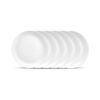 Diva by La Opala, Cosmo Collection, Opal Glass Full Plate Set 11″ 6 pcs, Plainware, White