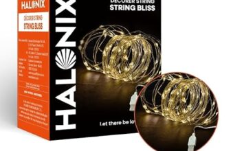 Halonix Bliss Rice Light | Decorative Light | Fairy Light | USB Powered | String Light | Diwali Light | Warm White| Pack 1 |Diwali Lights for Decoration for Home-Plastic,Corded Electric