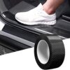 5D Carbon Fiber Car Door Edge Guard Tape, Anti-Collision Scratch Protector Strip Sticker for Door Sill, Rear Bumper & Side Edge Protection, Waterproof Automotive Accessories for Most Cars