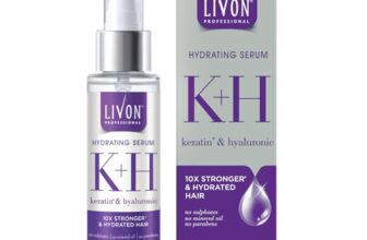 Livon Professional Hydrating Serum for Women & Men | With Keratin, Hyaluronic & Olive Oil | For Stronger, Hydrated & Frizz-free Hair | No Paraben, Sulphate or Mineral Oil | All Hair Types | 100ml
