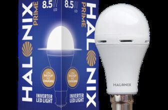 HALONIX Led rechargeable emergency led light 8.5W B22 Cool White bulb 4 hours Bulb Emergency Light(White)