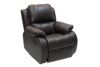 The Couch Cell | One Seater Recliner Chair | Brown Leatherette Upholstered Recliner | Manual Single Seater Recliner | Comfortable Recliner for Living Room Bedroom Home Seating