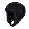 STUDDS Vogue ISI Certified Open Face Motorcycle Helmet for Men and Women with Clear Visor (MATT Black, , L)