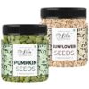 LDF Raw Pumpkin and Sunflower Seeds Combo 1 Kg Each Pack of 2 | Protein Rich Healthy Snacks | High Fiber Superfood | Immunity Booster Diet | Seeds for Eating, Roasting 2 kgs Perfect for Gifting