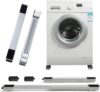 Adjustable Washing Machine Stand with Wheels for Front & Top Load Machines – Heavy Duty Refrigerator Trolley Base with Lockable Rollers, Anti-Slip Pads & Anti-Vibration Support