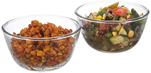 Bergner Acier Stainless Steel Set of 2 Cook and Serve Casserole with 2 Glass Lids, 4 pcs, 2 Casseroles 16cm with 2 Glass Lids, Induction Bottom, Gas Ready, Silver