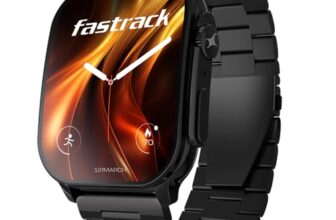 Fastrack Astor FS2 Pro Smart Watch, 1.96” AMOLED Display, 410 * 502 Pixel Resolution, SingleSync BT Calling, AI Voice Assistant, 100+ Sports Modes & Smartwatch Faces, Upto 5 Day Battery, IP68