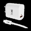 boAt 18W Power WCD QC3A Charger combo (Type C )(White, Cable Included)