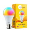 wipro 9W Bluetooth Enabled Smart Bulb B22 | 16 million Colours | White Tunable (Warm, Neutral & Cool White) | Dimmable | App-Control | Music Sync | Schedule & Scenes | Pack of 1