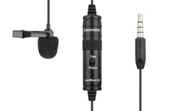 Saramonic LavMicro U2 Clip-On Lavalier Mic for Cameras & Mobile Devices with 19.7′ (6m) 3.5mm TRS/TRRS Cable