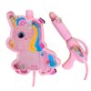 PoPo Toys Holi Pressure Pichkari with Unicorn Bag Tank- 2.5 LTR | with Free Balloons, Gulal and Surprise Holi Gift | Pink