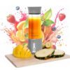 Amazon Basics Portable Hand Blender for Smoothies and Juices | USB Rechargeable | 6 Stainless Steel Blades | 500 ml Food Grade Jar | 1 year Warranty | 2×2000 mAh Batteries (Grey)