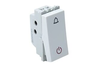 Wipro Northwest Nowa 6A Bell Push With Indicator, White (pack of 20)