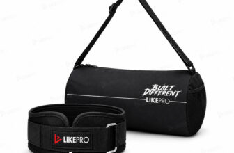 LIKEPRO Gym Belt With Round Gym Bag Pack of 2 | Heavy Duty Fitness Training Combo Set Weight Lifting Belt