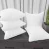 JY Conjugated Microfiber Satin Striped Cushion Filler Size -16 x 16 inch, Set of 5- White