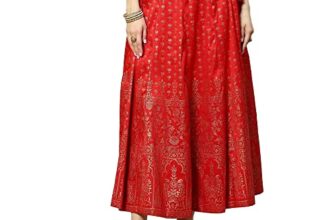 BIBA Women Printed Flared Mix and Match(SKIRTS/T18787_RED_M)