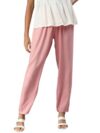 Cadila Women’s Cotton Drawstring Rayon Pants with Single Right Side Pocket, Liva Certified Pants M-L Dusty-Pink