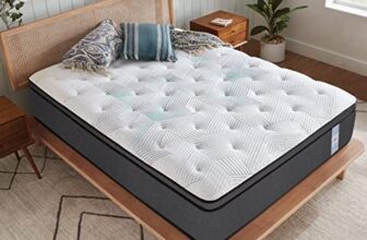 Springtek Eurotop Hybrid Latex Mattress | Euro Top 6 Inches Pocket Spring Queen Size Gadda | GOLS CERTFIED Natural PINCORE Dunlop Latex |78×60 Inch